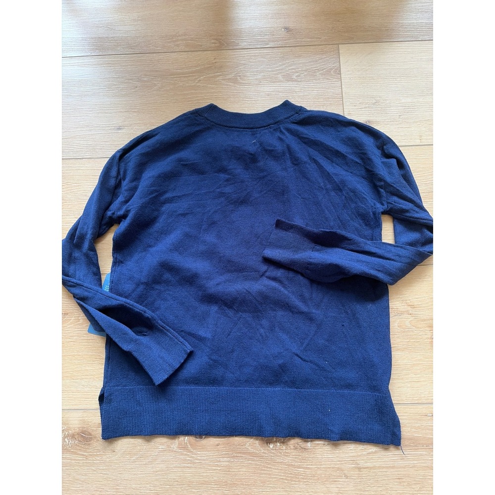 Life is Good Womens Be My Valentine Dog Heart Navy Blue Sweater size Small - Picture 8 of 9